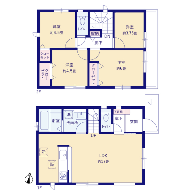 グラファーレ4213立川市砂川町１１期３棟の見取り図
