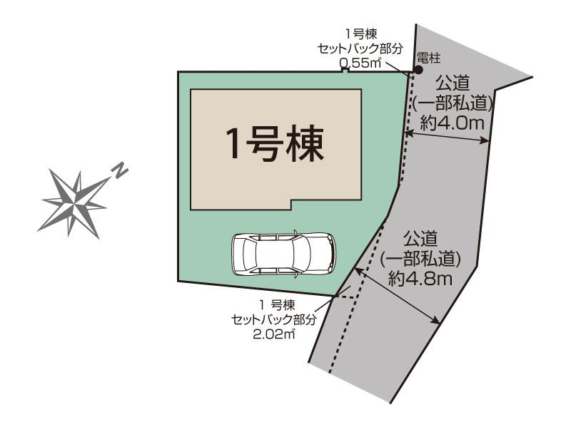 ブルーミングガーデン所沢市久米１棟の見取り図