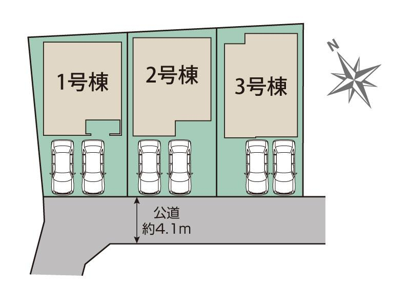 ブルーミングガーデン加古川市尾上町口里３棟の見取り図