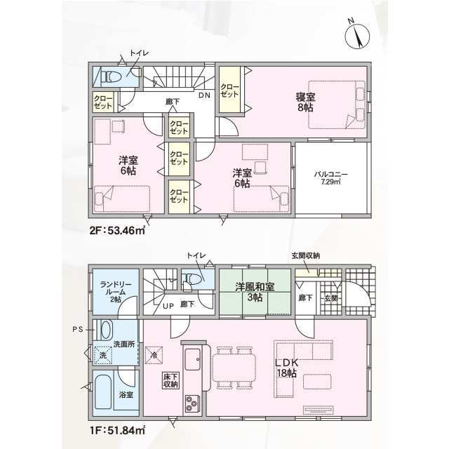 クレイドルガーデンかほく市白尾 第4の見取り図
