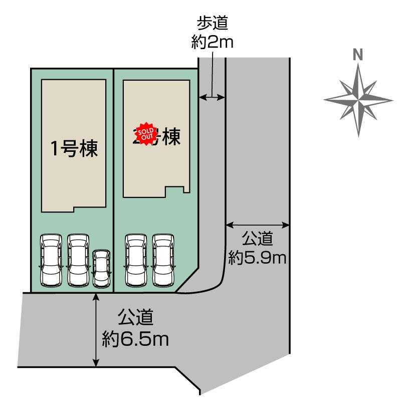 名古屋市中川区打出2丁目2棟 区画図