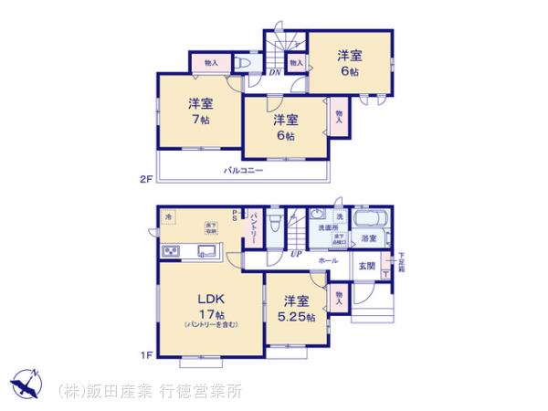 ハートフルタウン船橋市大穴南5丁目726番の見取り図