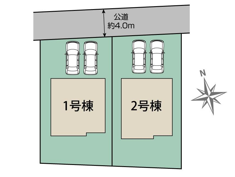 ブルーミングガーデン水戸市千波町４期２棟の見取り図