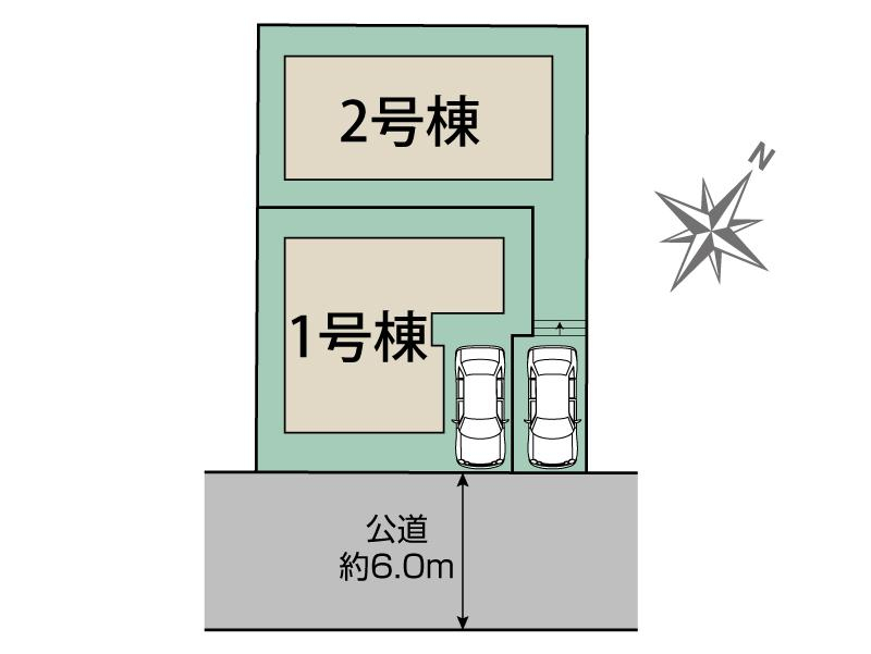ブルーミングガーデン神戸市西区竹の台１丁目２棟の見取り図