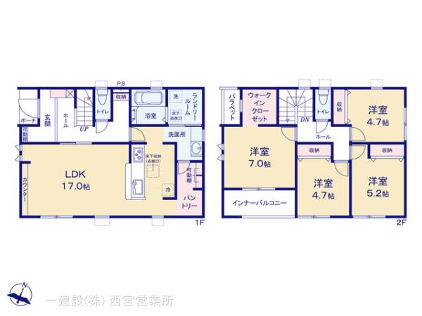 リーブルガーデン姫路市大津区天神町２丁目の見取り図