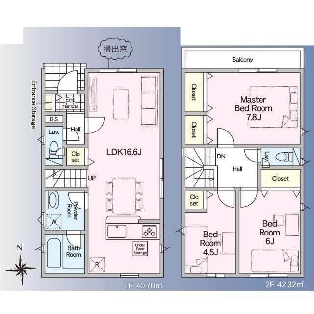 クレイドルガーデン福岡市東区舞松原 第2の見取り図