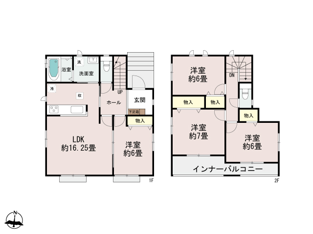 ハートフルタウン(中)東岡本町1期の見取り図