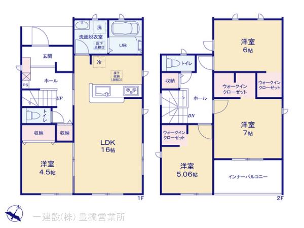 リーブルガーデン豊川市御津町上佐脇５８期の見取り図
