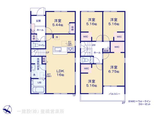 リーブルガーデン豊川市御津町上佐脇５８期の見取り図