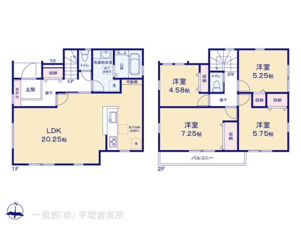 リーブルガーデン茅ヶ崎市南湖４丁目の見取り図