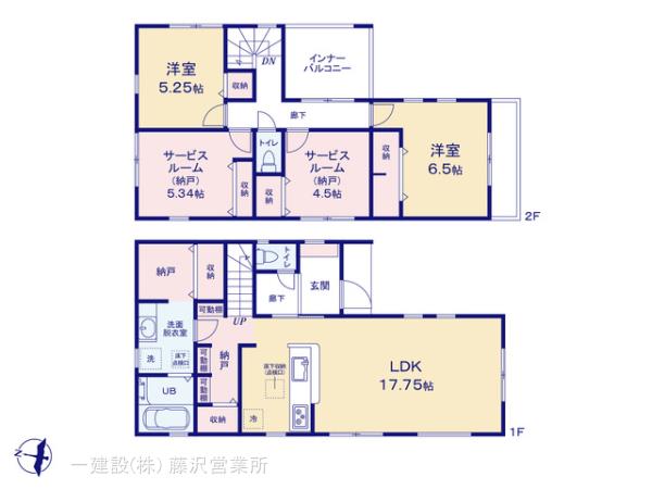 リーブルガーデン平塚市虹ケ浜の見取り図