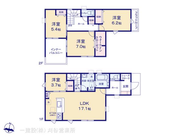 リーブルガーデン蒲郡市形原町上音羽の見取り図