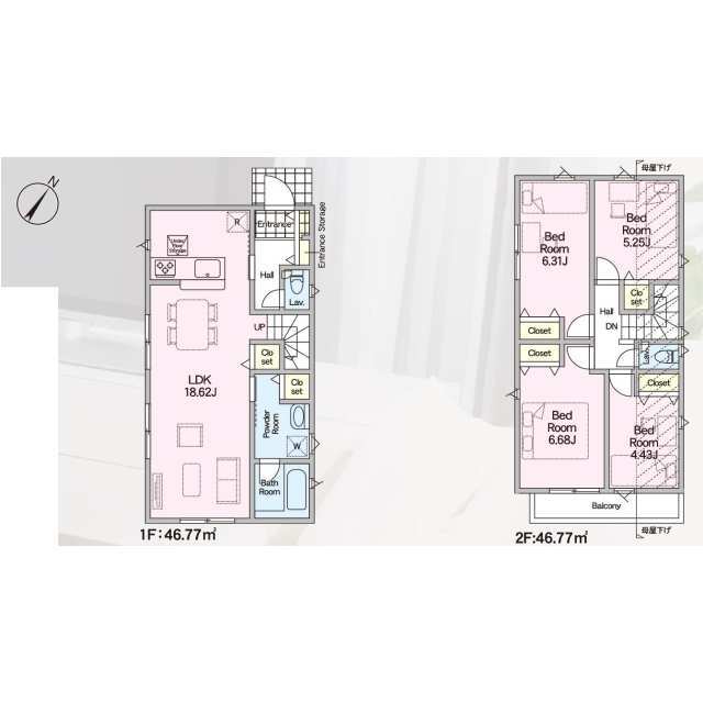 クレイドルガーデン国分寺市東戸倉 第4の見取り図