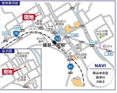 グラファーレ4260岡山市西辛川３期２棟の見取り図
