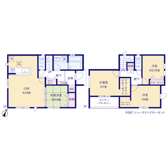 グラファーレ4260岡山市西辛川３期２棟の見取り図
