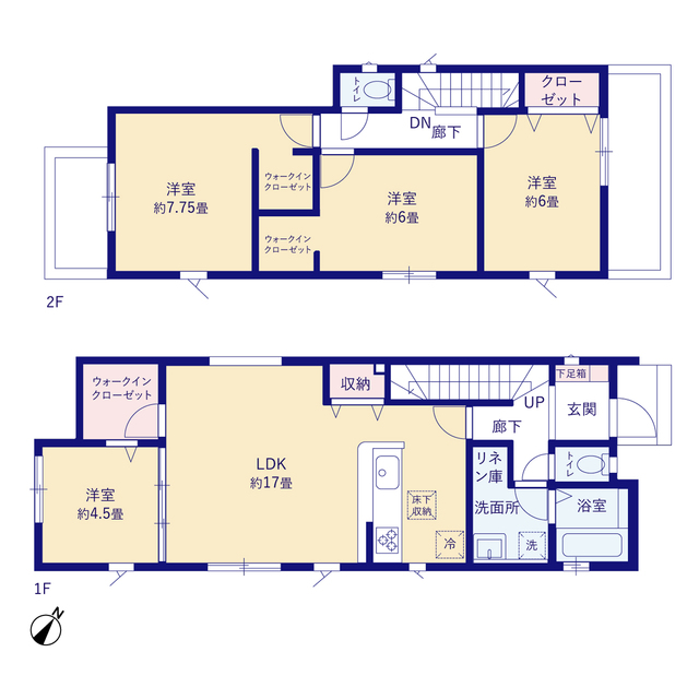 グラファーレ4274桶川市末広７期２棟の見取り図