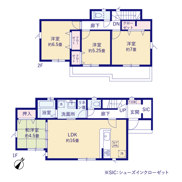 グラファーレ4274桶川市末広７期２棟の見取り図