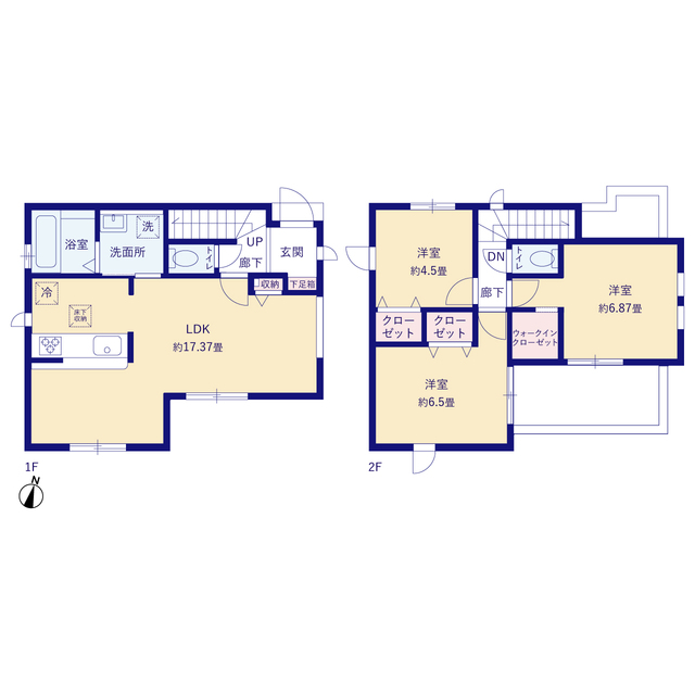 グラファーレ4274東久留米市氷川台５期２棟の見取り図