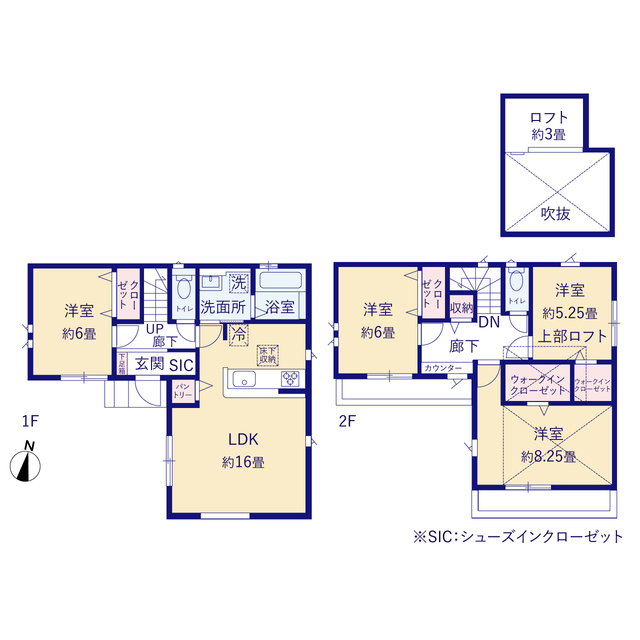 グラファーレ4369相模原市陽光台７期２棟の見取り図