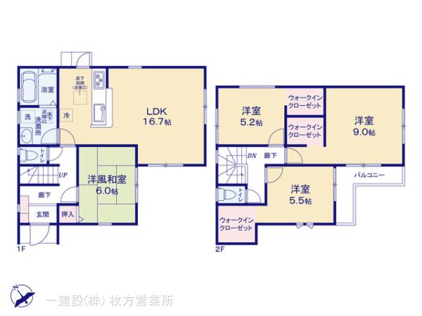 リーブルガーデン枚方市養父西町の見取り図