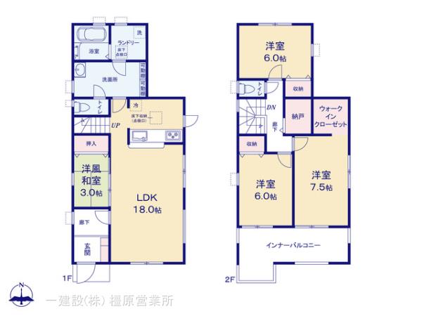 リーブルガーデン上牧町上牧の見取り図