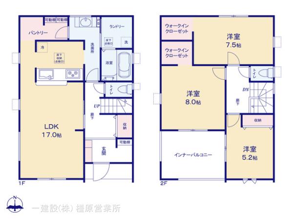 リーブルガーデン上牧町上牧の見取り図
