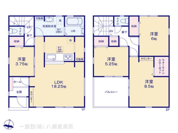 リーブルガーデン越谷市南町1期の見取り図