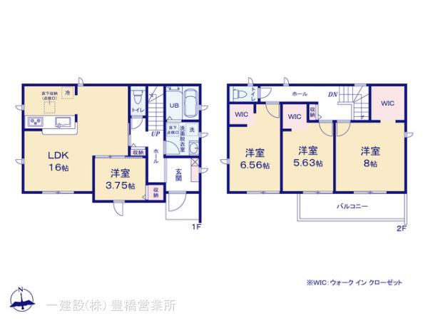 リーブルガーデン豊川市豊栄町５８期の見取り図