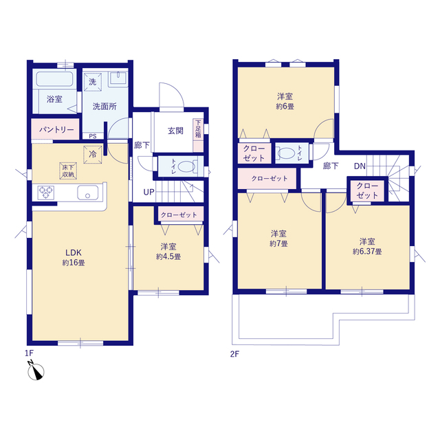グラファーレ4308久喜市南７期２棟の見取り図