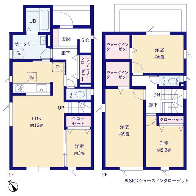 グラファーレ4351札幌市本町４期６棟の見取り図
