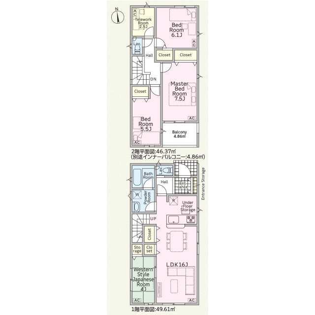 クレイドルガーデン大垣市稲葉北 第2の見取り図