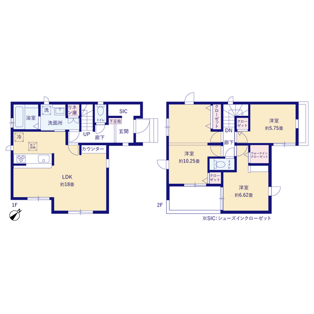 グラファーレ4187志木市中宗岡１６期７棟の見取り図