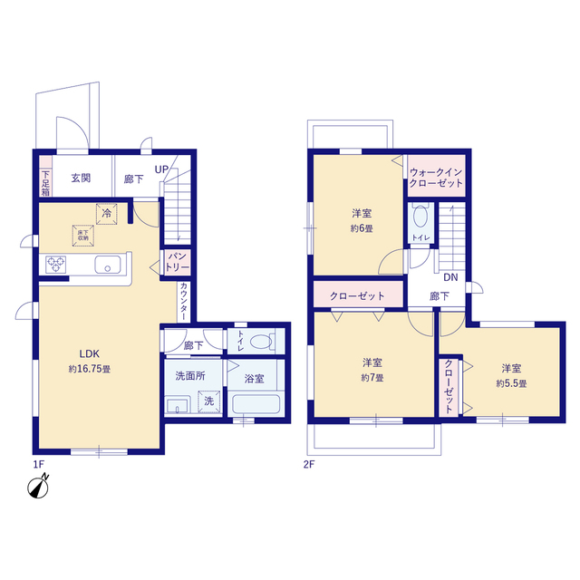グラファーレ4211横浜市汲沢町２期１棟の見取り図