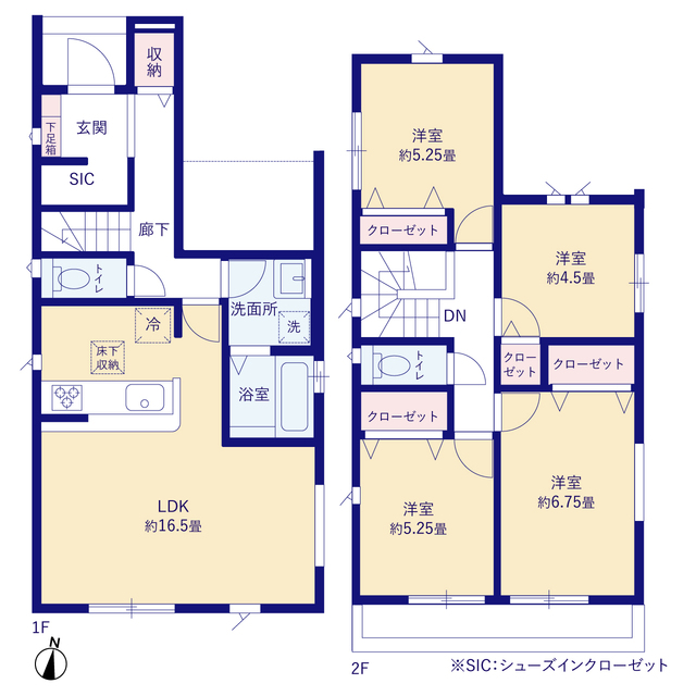 グラファーレ4211平塚市中里５期２棟の見取り図
