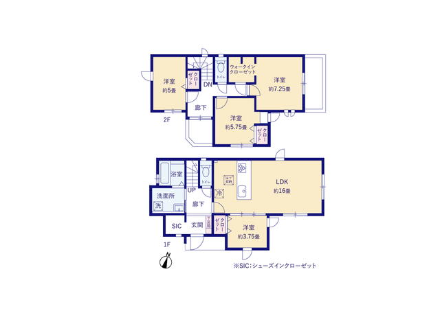 グラファーレ4267富士見市鶴瀬東６期１４棟の見取り図