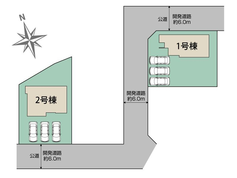 ブルーミングガーデン甲斐市下今井２期２棟の見取り図