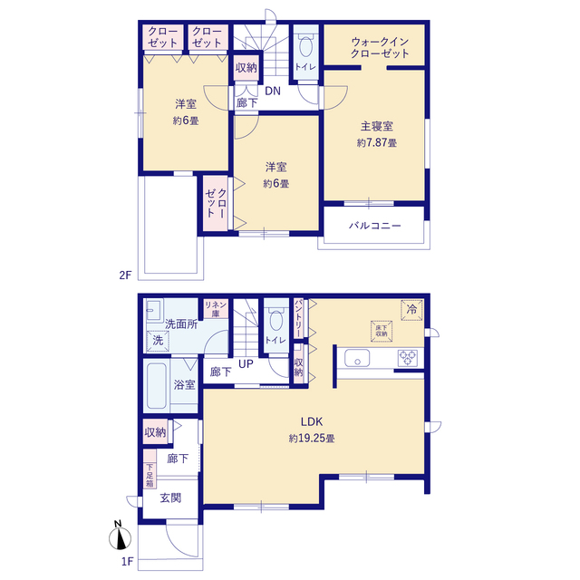 グラファーレ一宮市あずら１棟の見取り図