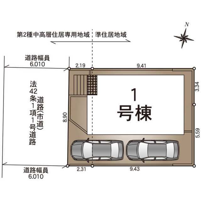 クレイドルガーデン鹿児島市永吉 第3の見取り図