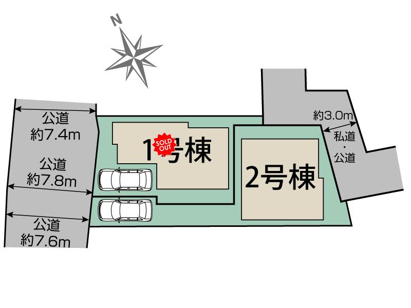 ブルーミングガーデン横浜市金沢区六浦東２丁目２棟の見取り図