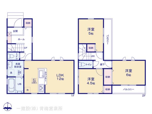 リーブルガーデン東大和新堀第２の見取り図