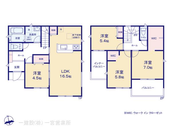 リーブルガーデン一宮市第１千秋町の見取り図