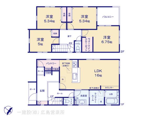 リーブルガーデン岩国市今津町３丁目の見取り図