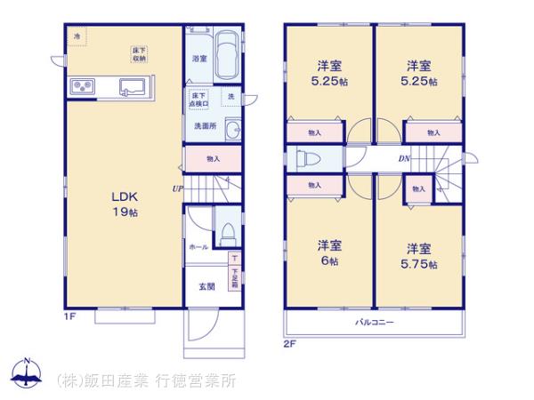 ハートフルタウン八千代市下市場1丁目105番の見取り図