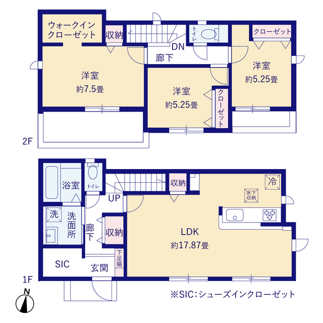 グラファーレ4232八王子市長房町９期３棟の見取り図