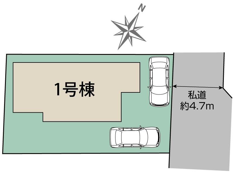 秦野市東田原1棟 区画図
