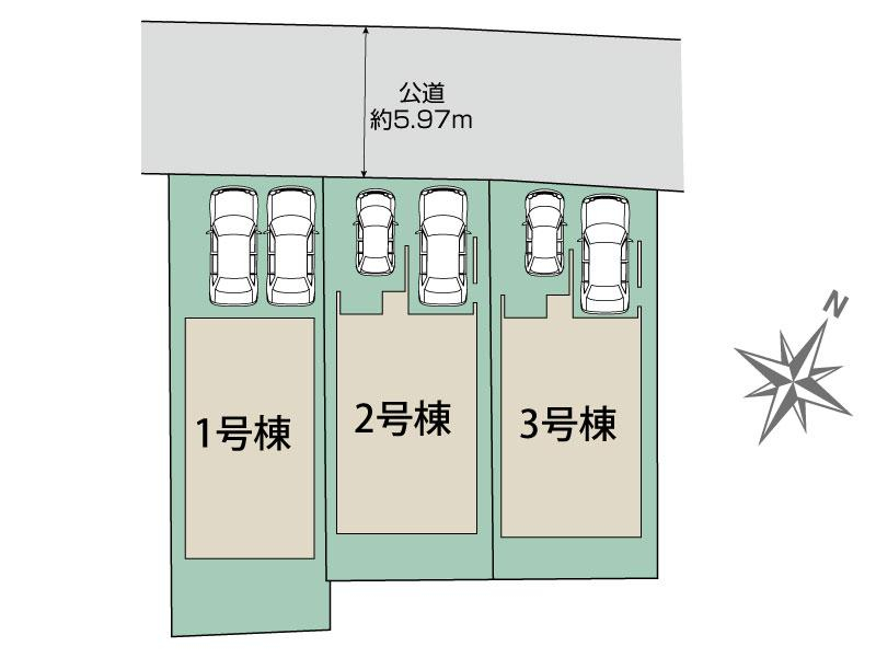 ブルーミングガーデン尼崎市南武庫之荘１０丁目３棟の見取り図