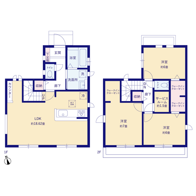 グラファーレ4264小平市上水本町９期２棟の見取り図