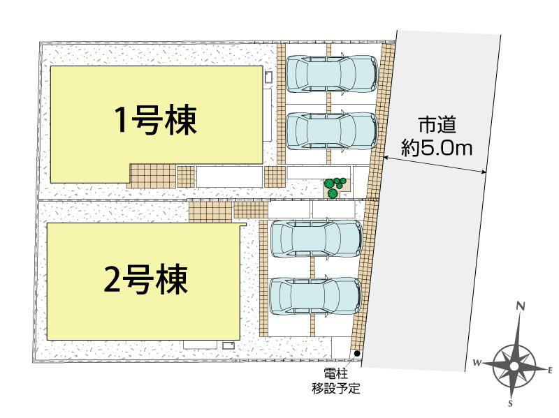 ブルーミングガーデン立川市若葉町４丁目２棟の見取り図
