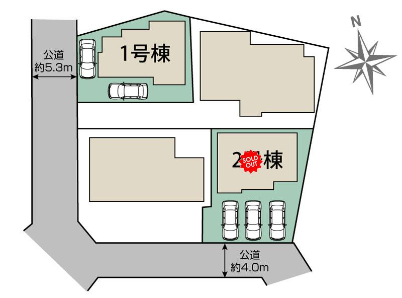 ブルーミングガーデン東海市富木島町前田面２棟の見取り図