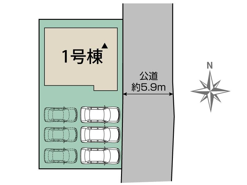ブルーミングガーデン南城市つきしろ５期１棟の見取り図